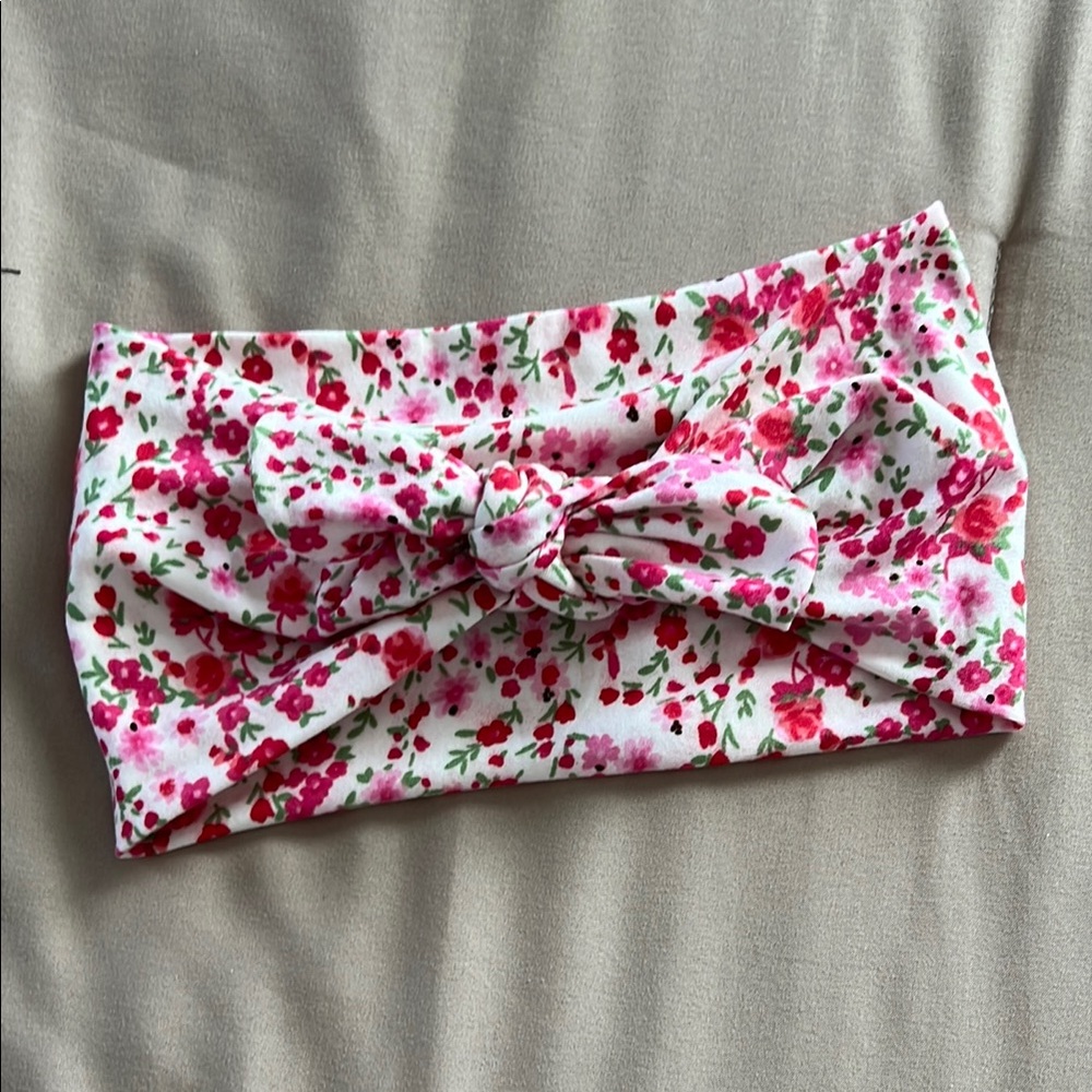 Floral Pink knotted Headband Headhug